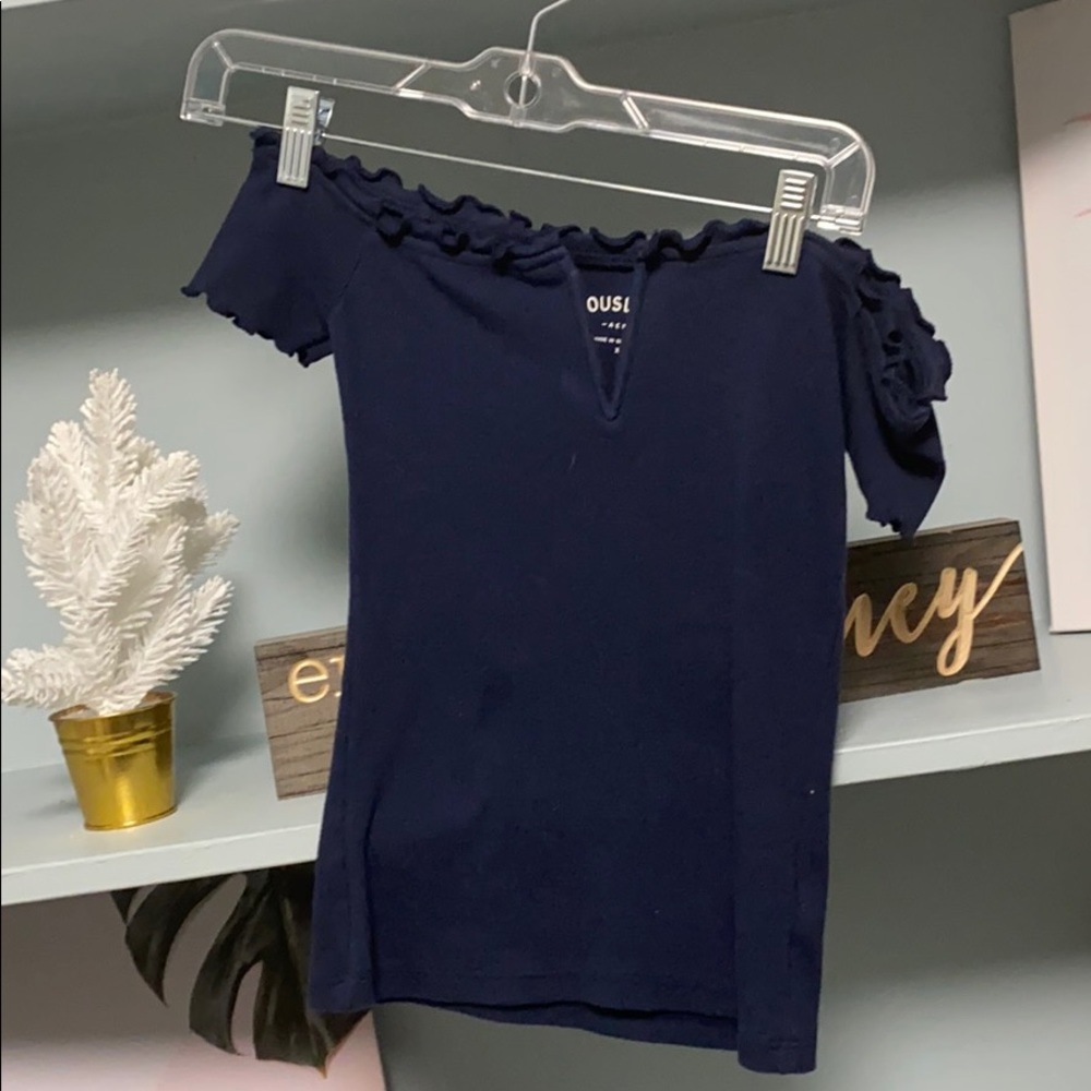 Navy off the shoulder